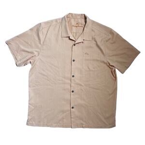 Tommy Bahama|Luxury Silk Button Up SS Top|Orange|SZ XL‎